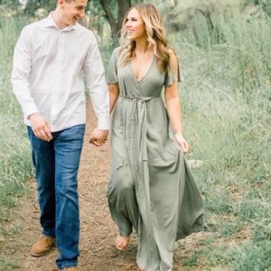 Green Lulu’s maxi wrap dress (worn once)